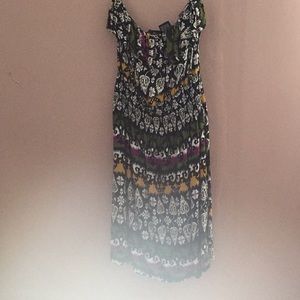 Strapless short flowy dress